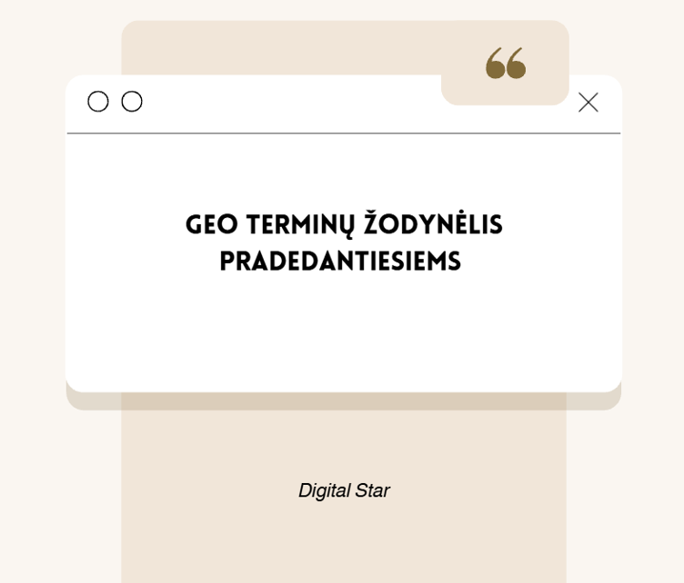 GEO terminų žodynėlis pradedantiesiems